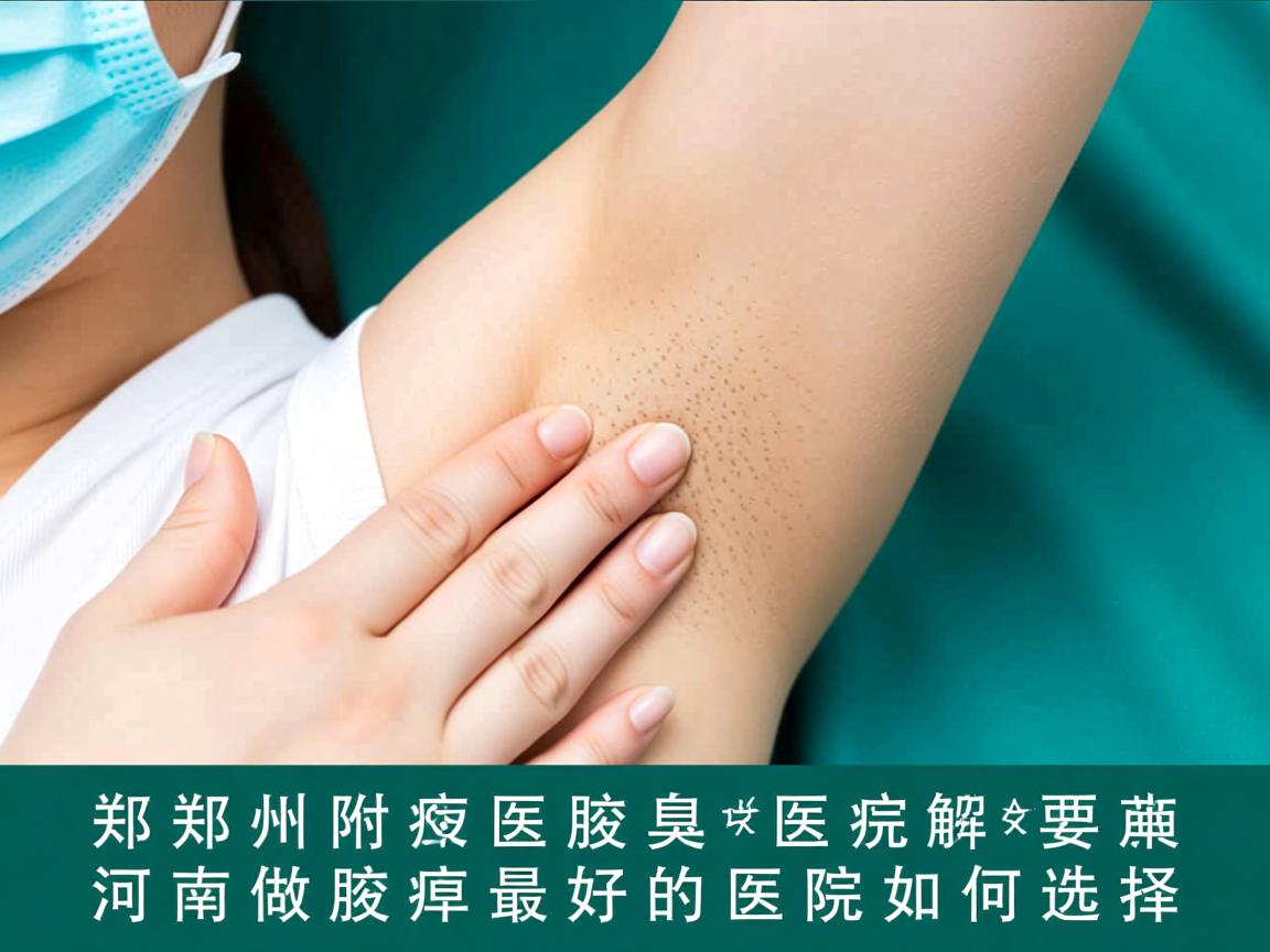 郑州附医腋臭医院解析，河南做腋臭最好的医院如何选择