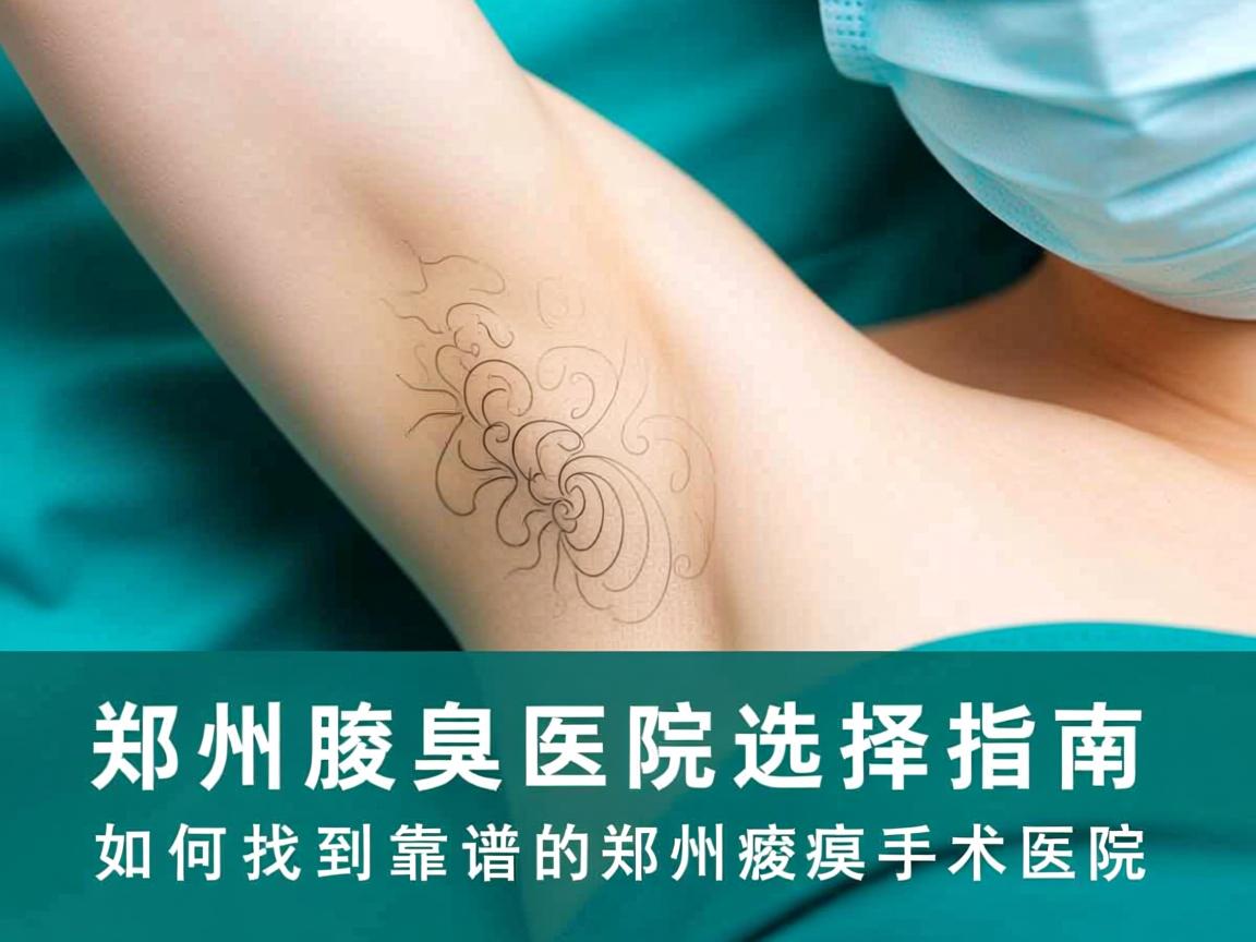 郑州腋臭医院选择指南，如何找到靠谱的郑州腋臭手术医院
