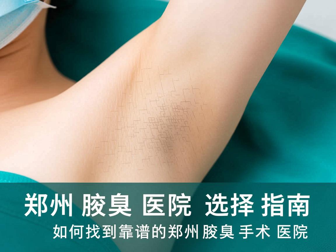 郑州腋臭医院选择指南，如何找到靠谱的郑州腋臭手术医院