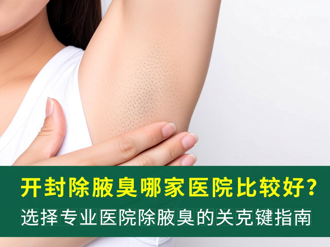 开封除腋臭哪家医院比较好？选择专业医院除腋臭的关键指南
