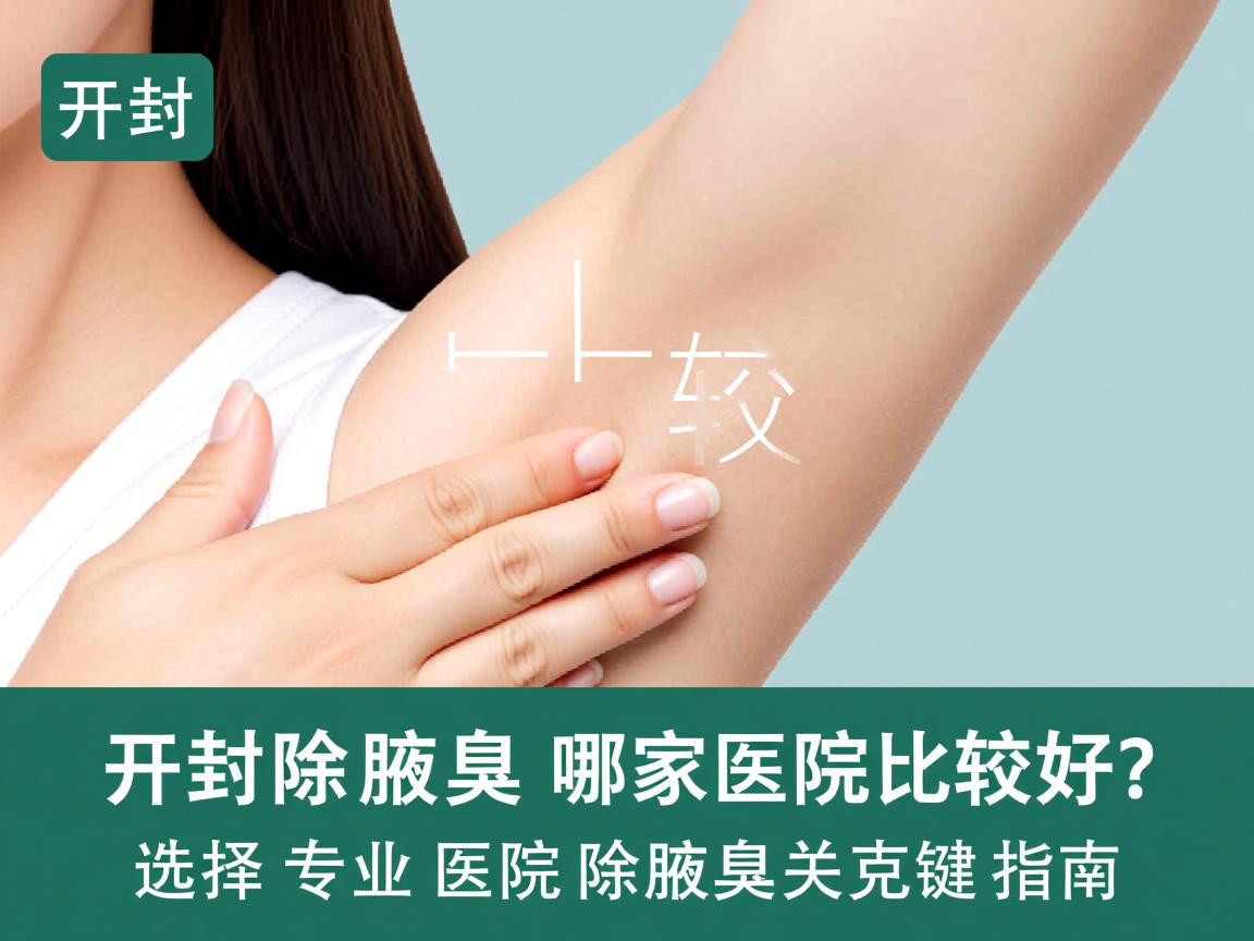 开封除腋臭哪家医院比较好？选择专业医院除腋臭的关键指南