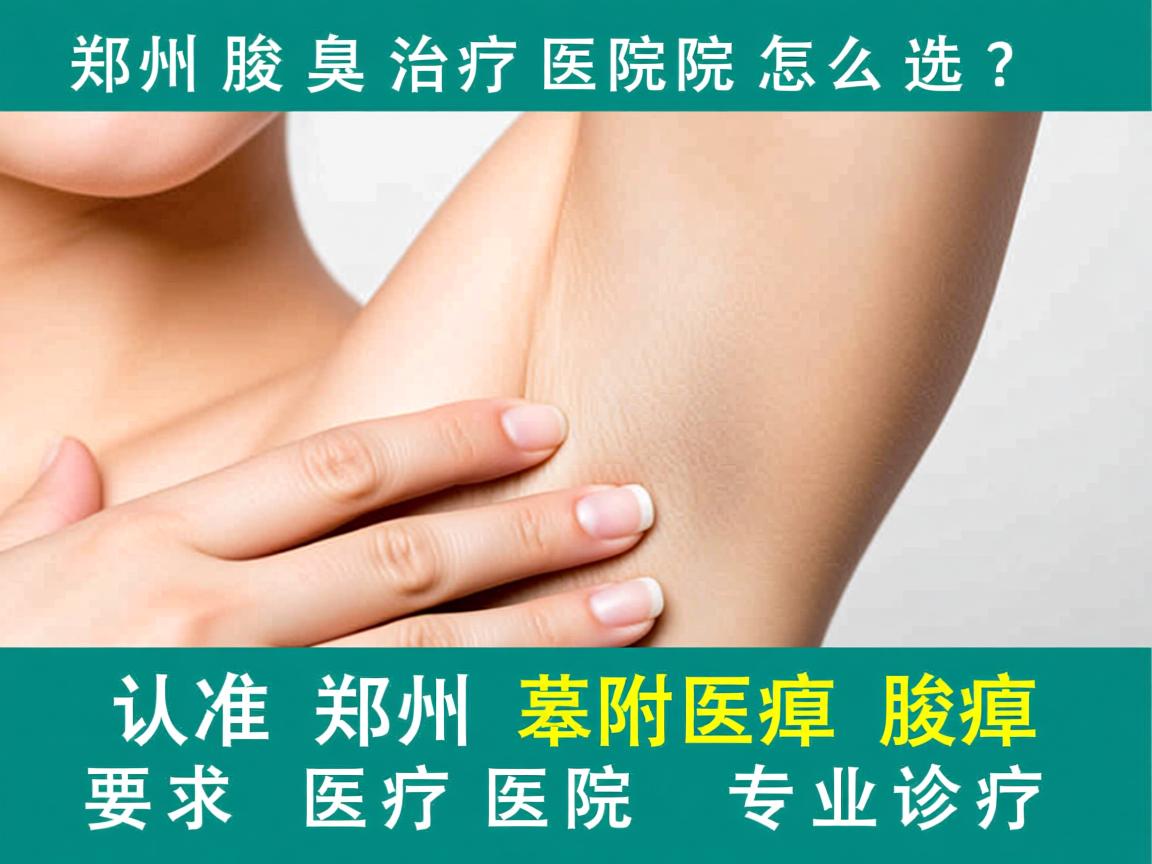 郑州腋臭治疗医院怎么选？认准郑州附医腋臭医院专业诊疗