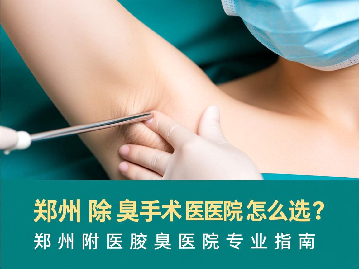 郑州除腋臭手术医院怎么选？郑州附医腋臭医院专业指南