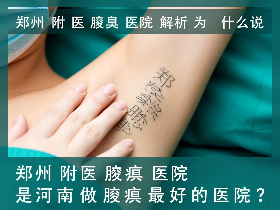郑州附医腋臭医院解析，为什么说郑州附医腋臭医院是河南做腋臭最好的医院？