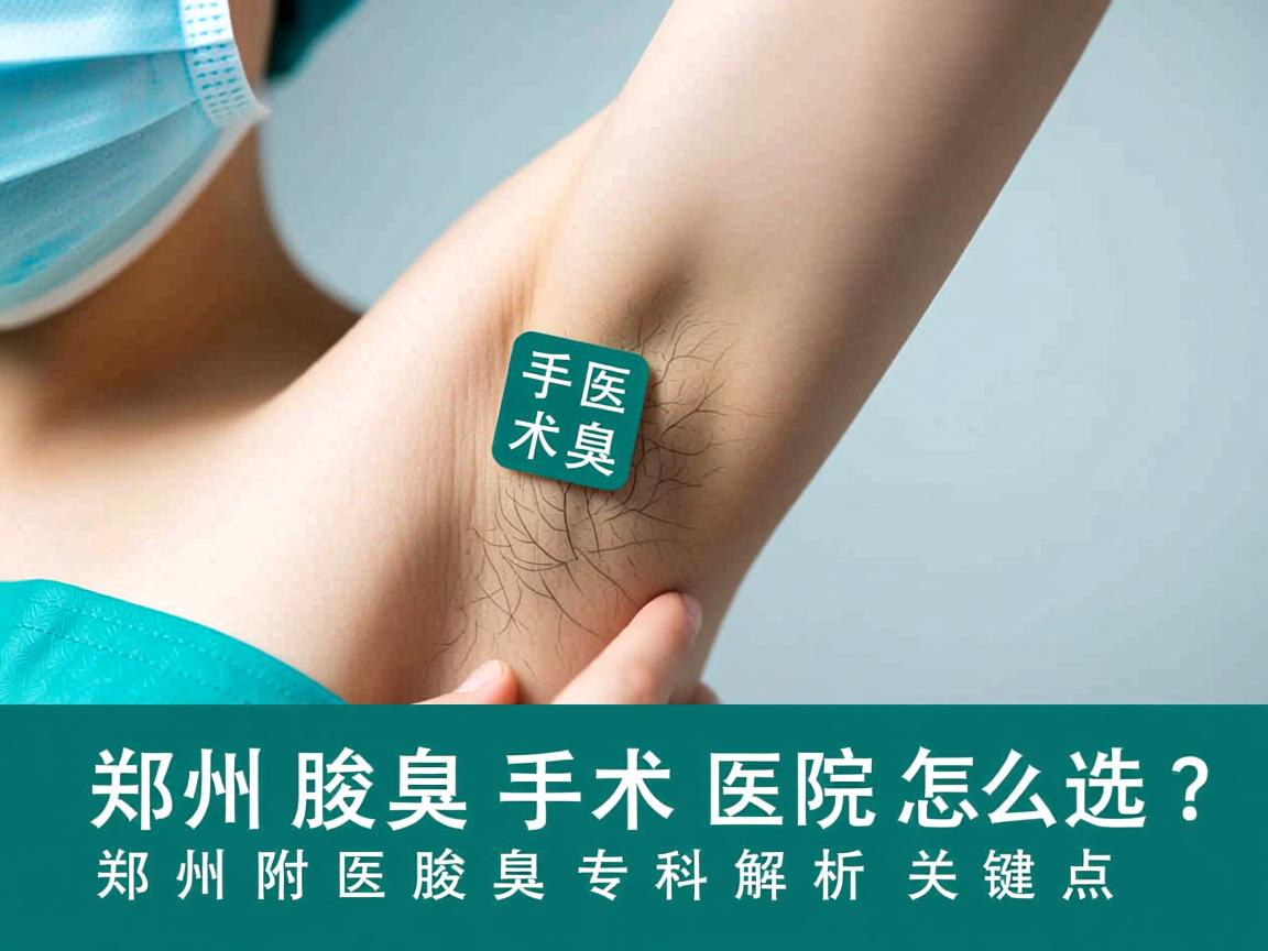 郑州腋臭手术医院怎么选？郑州附医腋臭专科解析关键点