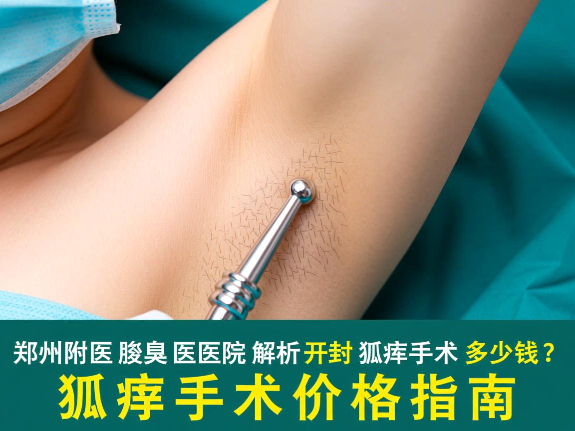 郑州附医腋臭医院解析，开封狐臭手术多少钱？狐臭手术价格指南