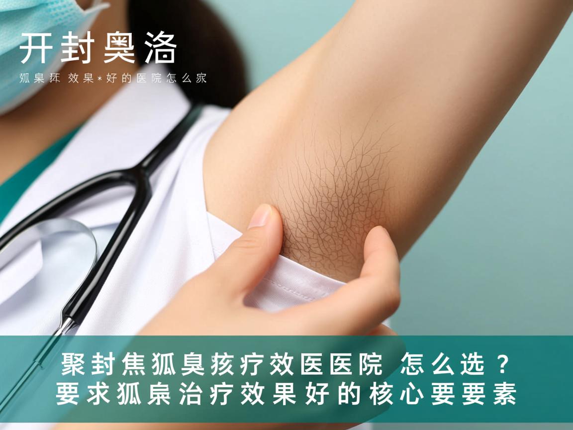 开封治狐臭效果好的医院怎么选？聚焦狐臭治疗效果好的核心要素