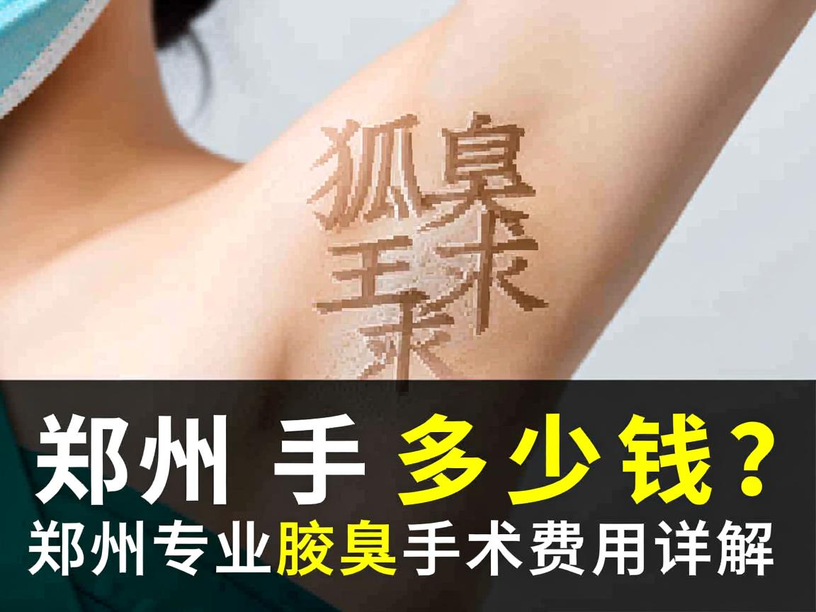 郑州狐臭手术多少钱？郑州专业腋臭手术费用详解