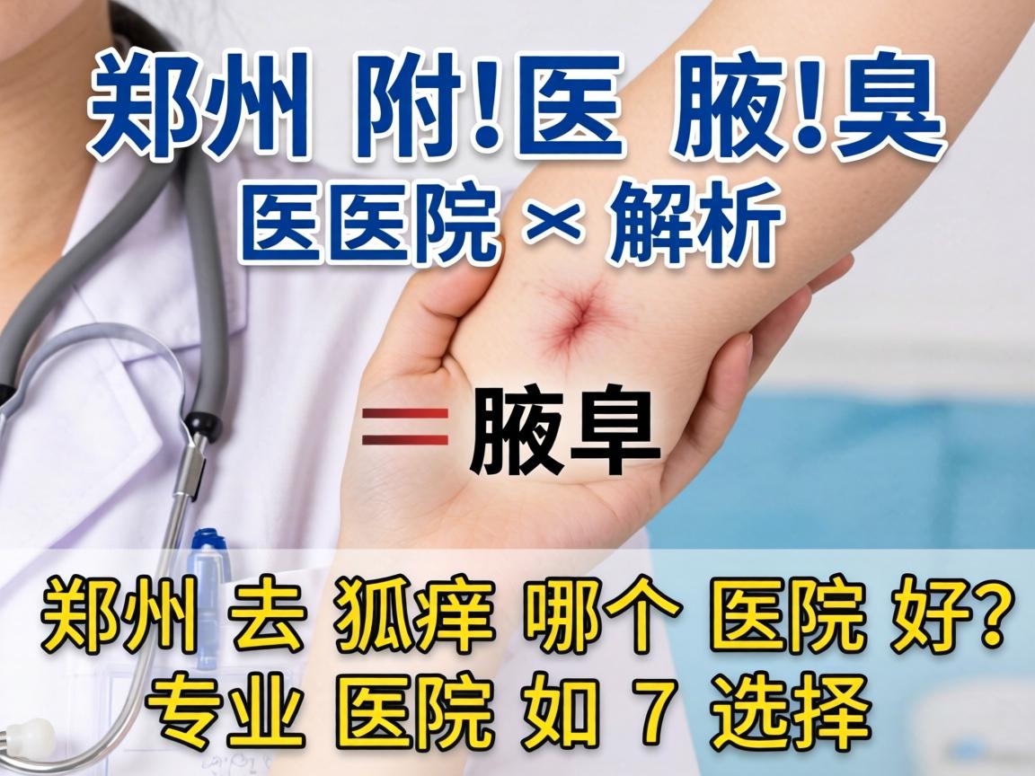 郑州附医腋臭医院解析，在郑州去狐臭哪个医院好，专业医院如何选择