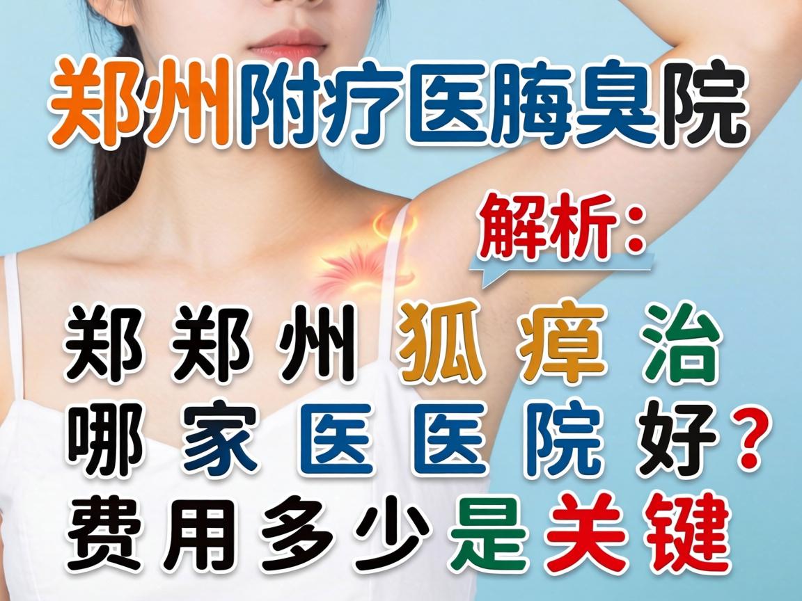 郑州附医腋臭医院解析，郑州狐臭治疗哪家医院好？费用多少是关键