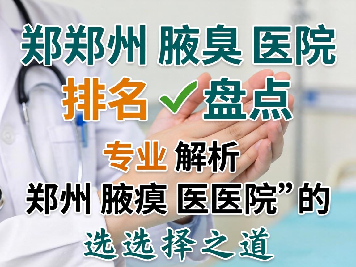 郑州腋臭医院排名盘点，专业解析郑州腋臭医院的选择之道