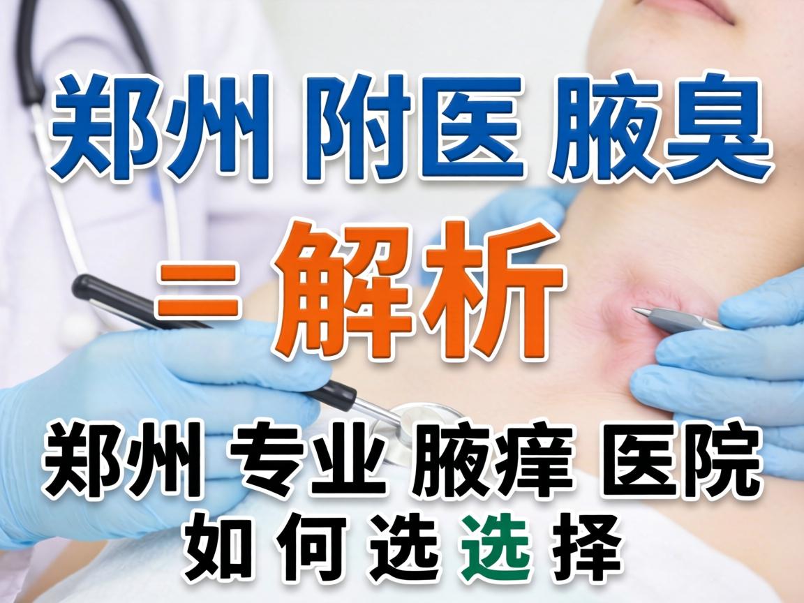 郑州附医腋臭医院解析，郑州专业腋臭医院如何选择