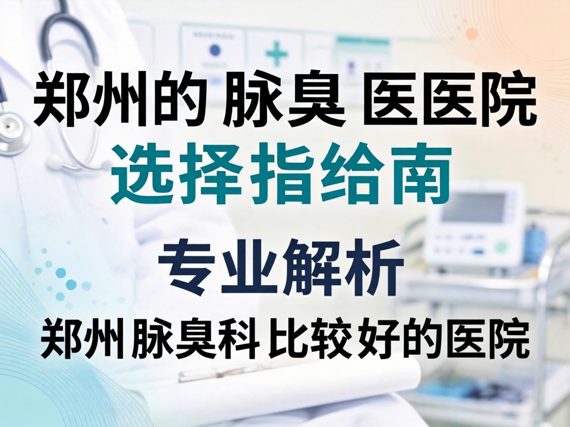郑州腋臭医院选择指南，专业解析郑州腋臭科比较好的医院