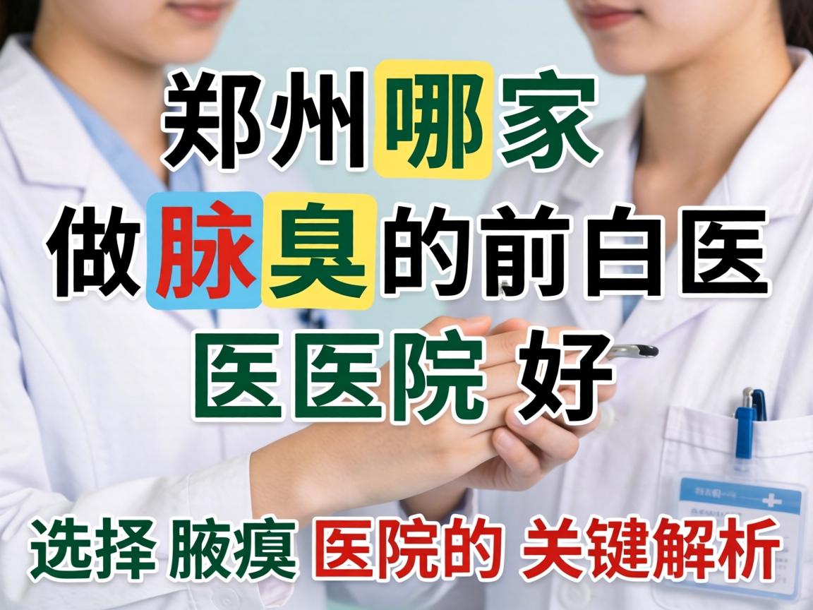 郑州哪家做腋臭的医院好？选择腋臭医院的关键解析