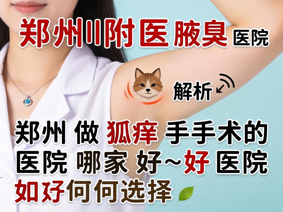 郑州附医腋臭医院解析，郑州做狐臭手术的医院哪家好，好医院如何选择