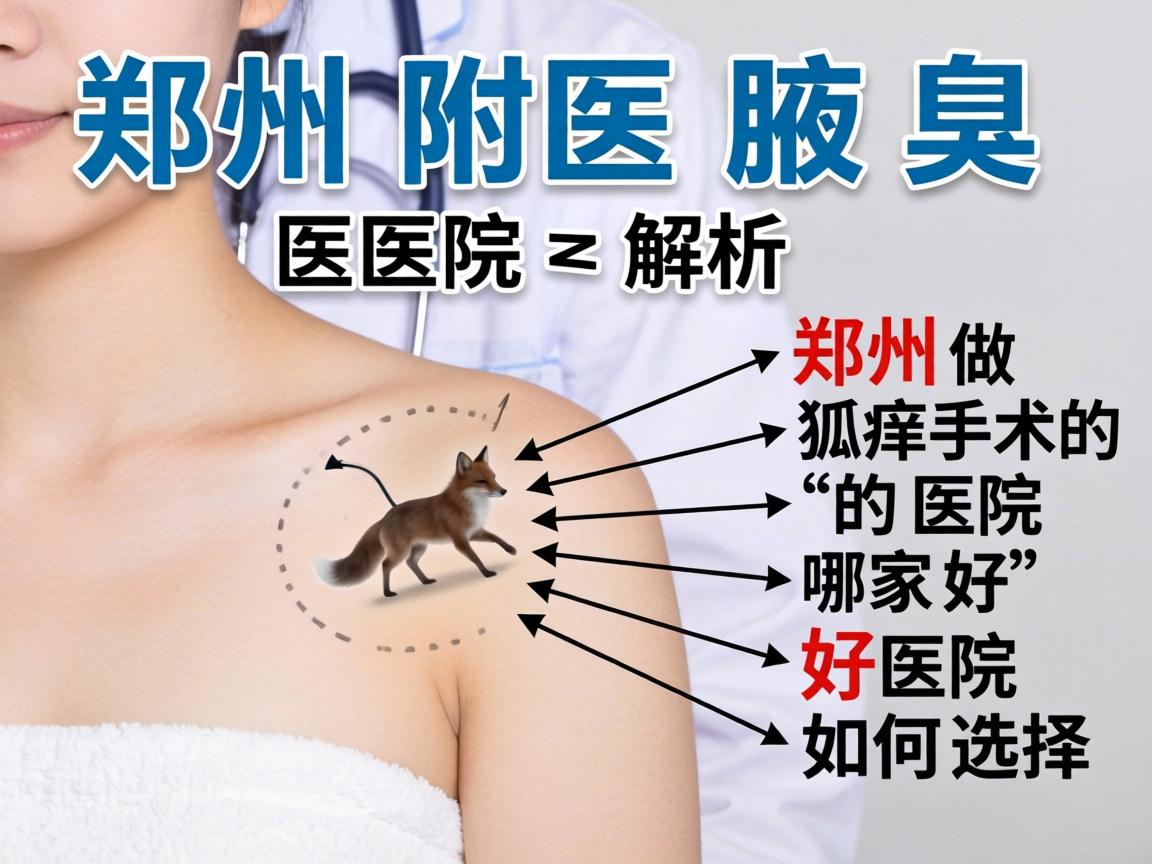 郑州附医腋臭医院解析，郑州做狐臭手术的医院哪家好，好医院如何选择