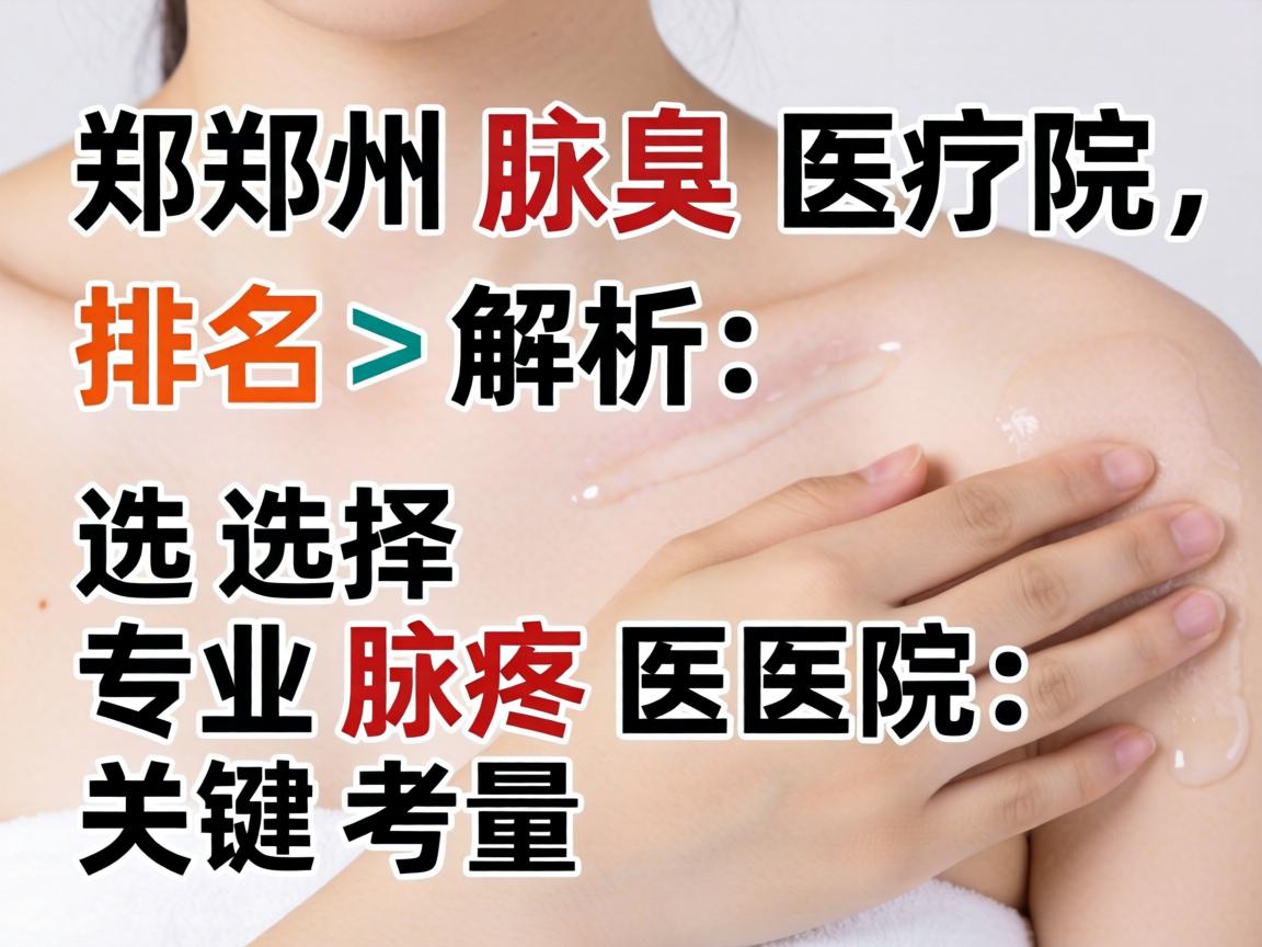 郑州腋臭医院排名解析，选择专业腋臭医院的关键考量
