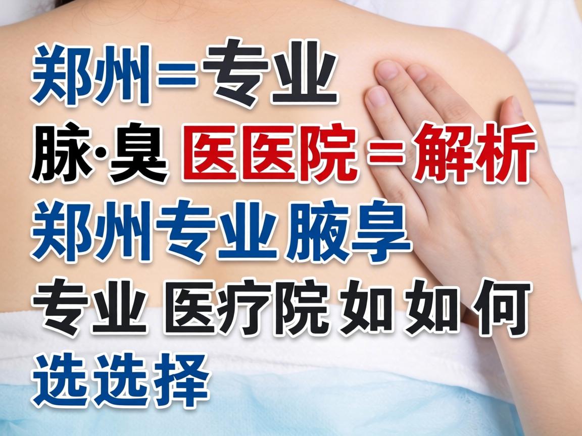 郑州专业腋臭医院解析，郑州专业医院如何选择
