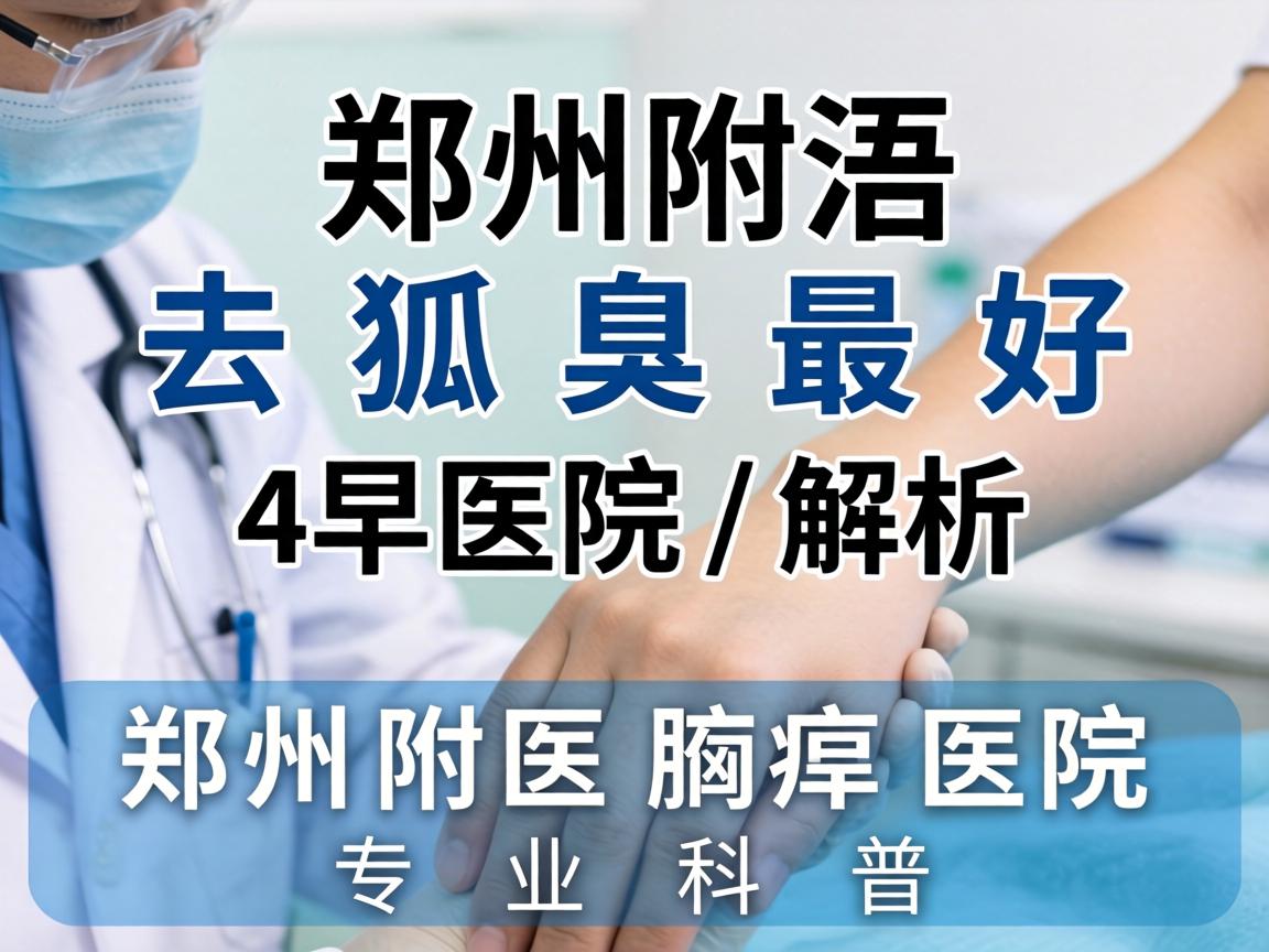 郑州去狐臭最好医院解析，郑州附医腋臭医院专业科普