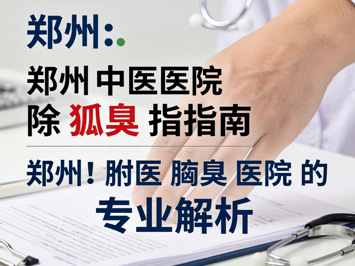 郑州医院除狐臭指南，郑州附医腋臭医院的专业解析