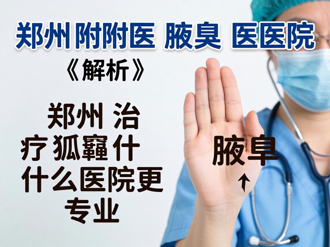 郑州附医腋臭医院解析，郑州治疗狐臭什么医院更专业