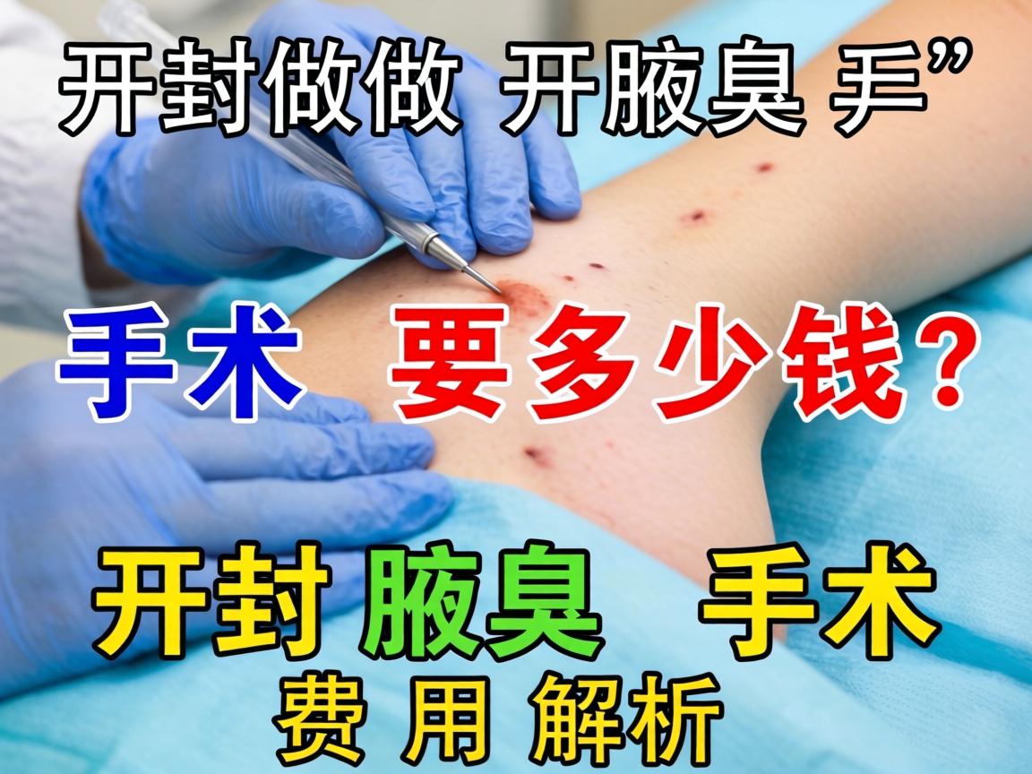 在开封做腋臭手术要多少钱？开封腋臭手术费用解析