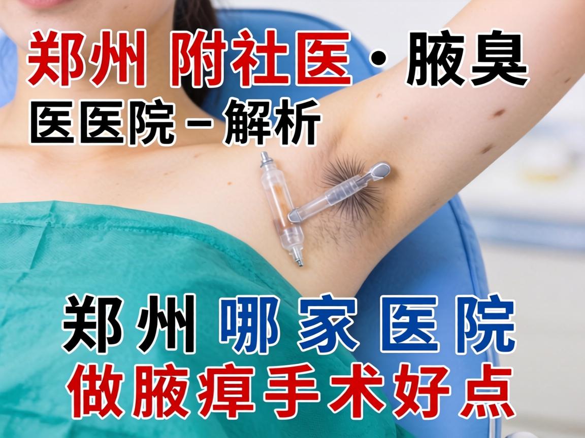 郑州附医腋臭医院解析，郑州哪家医院做腋臭手术好点