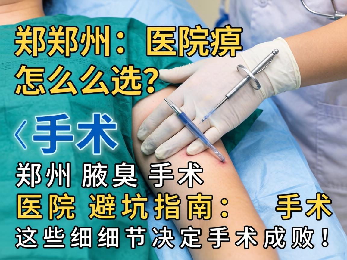 郑州腋臭手术医院怎么选？郑州腋臭手术医院避坑指南，这些细节决定手术成败！