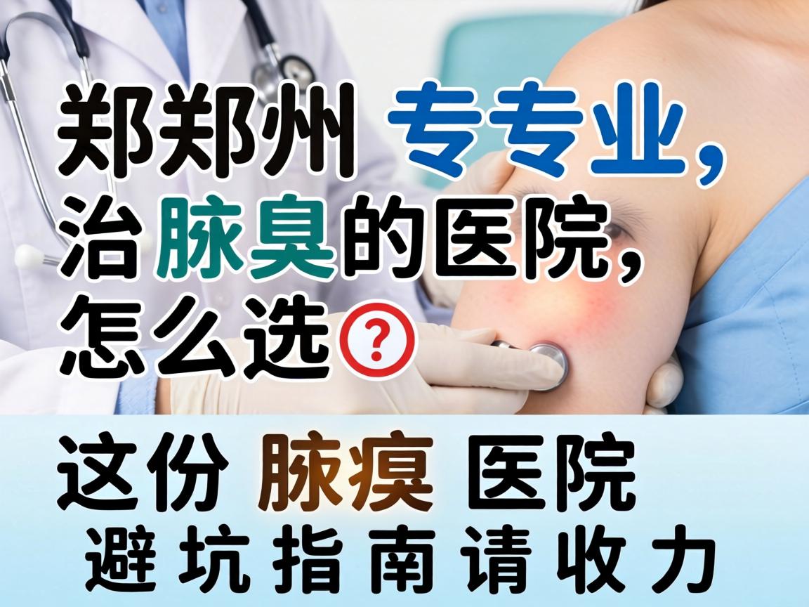 郑州专业治腋臭医院怎么选？这份腋臭医院避坑指南请收好