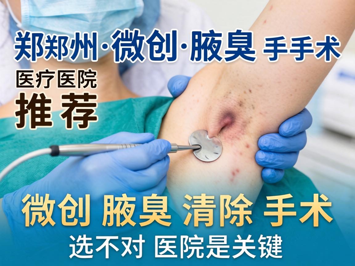 郑州微创腋臭手术医院推荐，微创腋臭清除手术，选对医院是关键