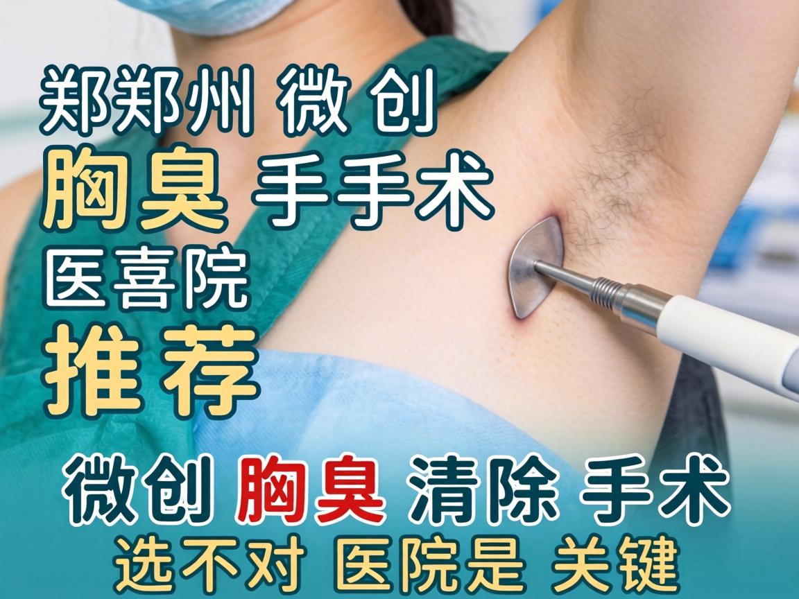 郑州微创腋臭手术医院推荐，微创腋臭清除手术，选对医院是关键