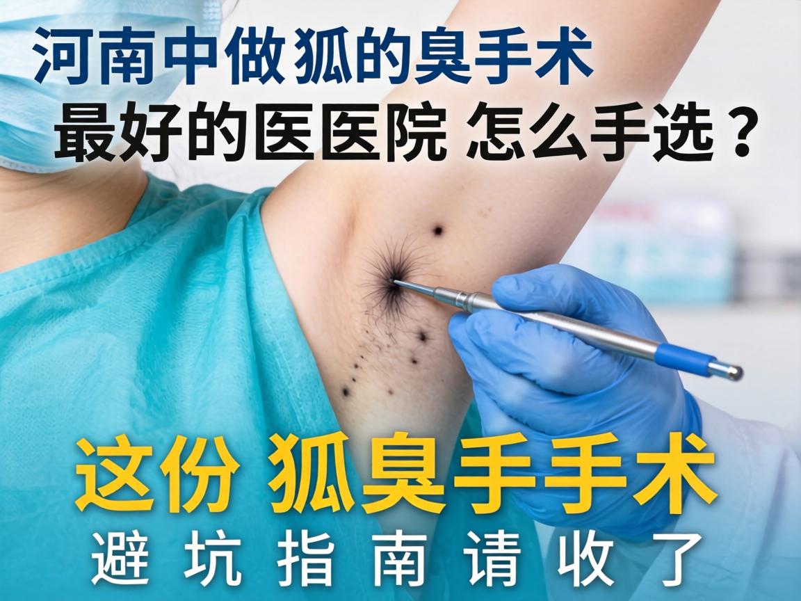 河南做狐臭手术最好的医院怎么选？这份狐臭手术避坑指南请收好