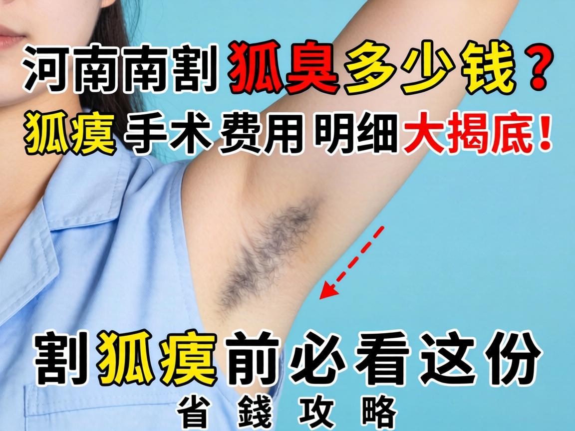 河南割狐臭多少钱？狐臭手术费用明细大揭底！割狐臭前必看这份省钱攻略