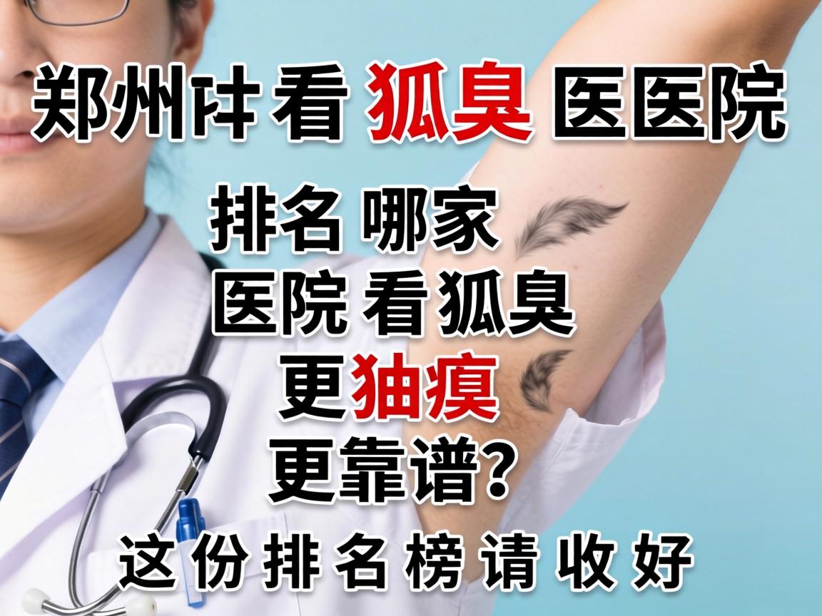 郑州看狐臭医院排名榜，哪家医院看狐臭更靠谱？这份排名榜请收好