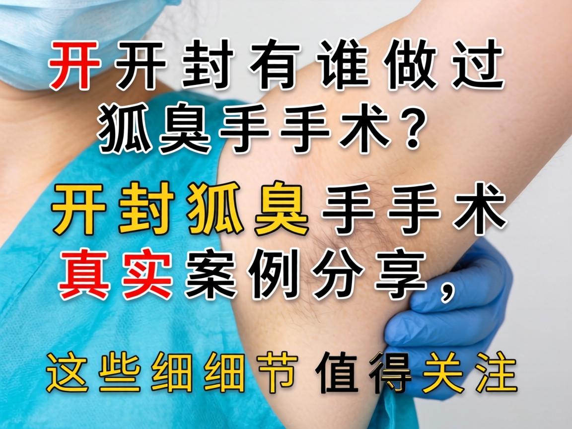 开封有谁做过狐臭手术？开封狐臭手术真实案例分享，这些细节值得关注