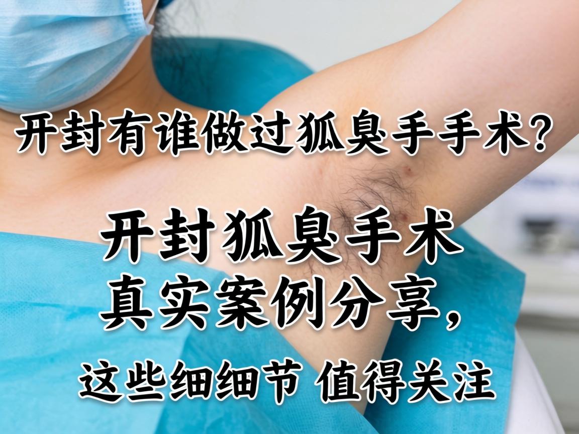 开封有谁做过狐臭手术？开封狐臭手术真实案例分享，这些细节值得关注