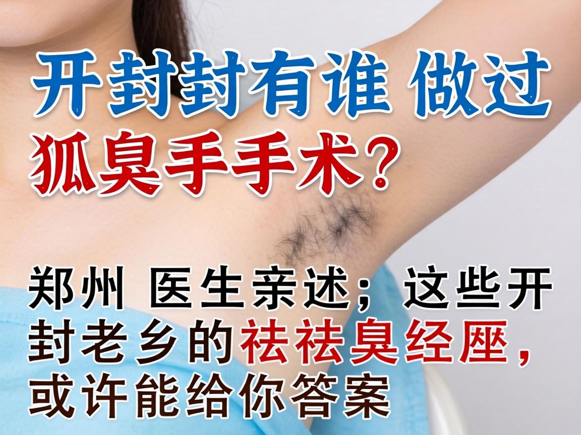 开封有谁做过狐臭手术？郑州医生亲述，这些开封老乡的祛臭经历，或许能给你答案