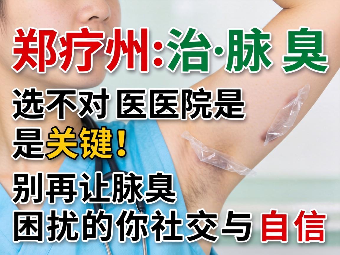 郑州治腋臭，选对医院是关键！别再让腋臭困扰你的社交与自信