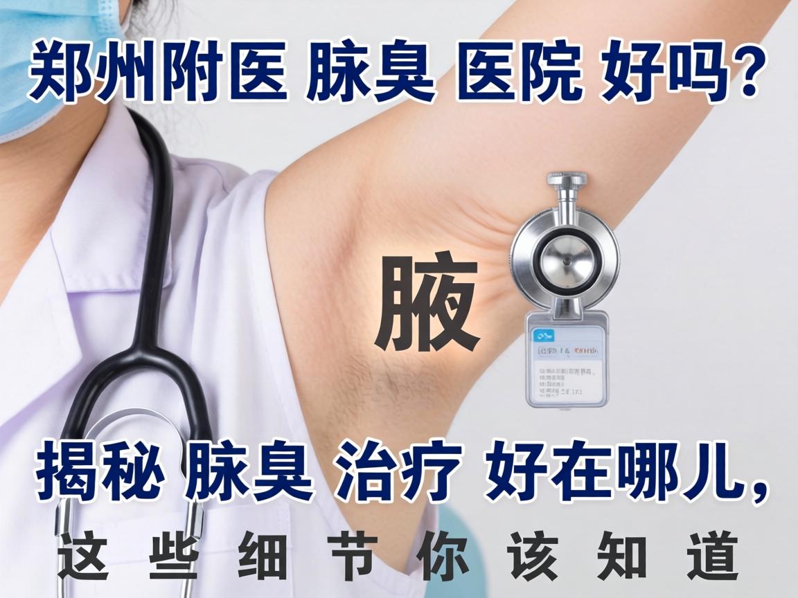 郑州附医腋臭医院好吗？揭秘腋臭治疗好在哪儿，这些细节你该知道