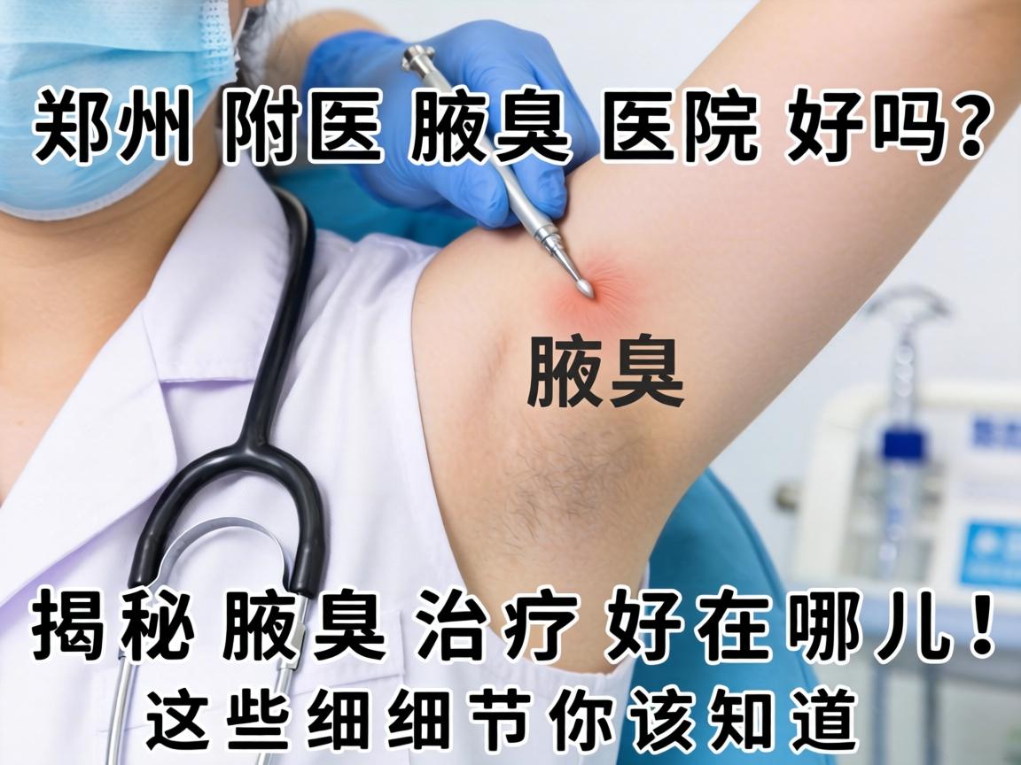 郑州附医腋臭医院好吗？揭秘腋臭治疗好在哪儿，这些细节你该知道