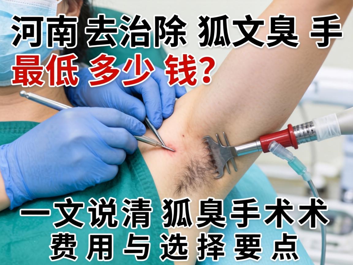 河南去除狐臭手术最低多少钱？一文说清狐臭手术费用与选择要点