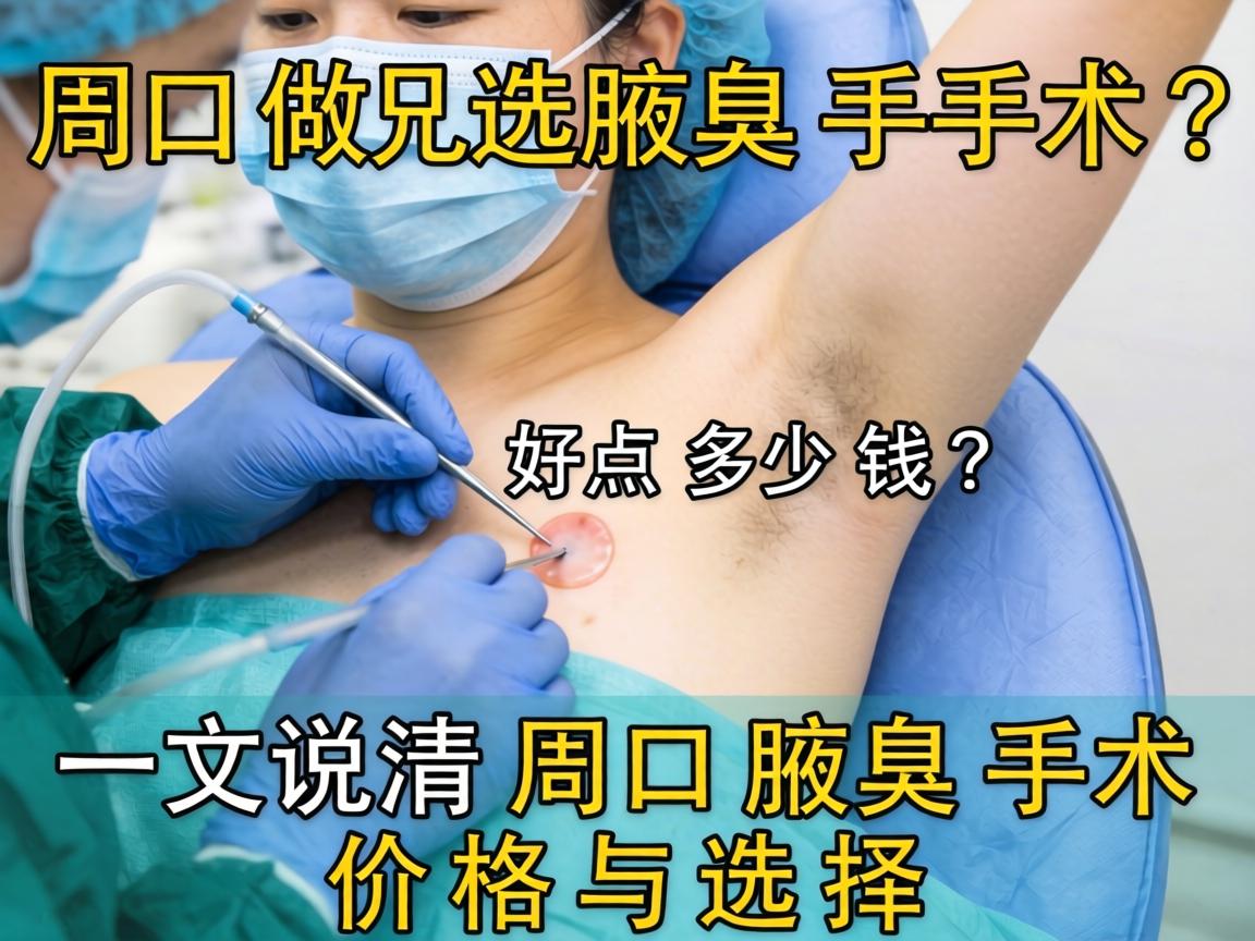 周口做腋臭手术好点多少钱？一文说清周口腋臭手术价格与选择