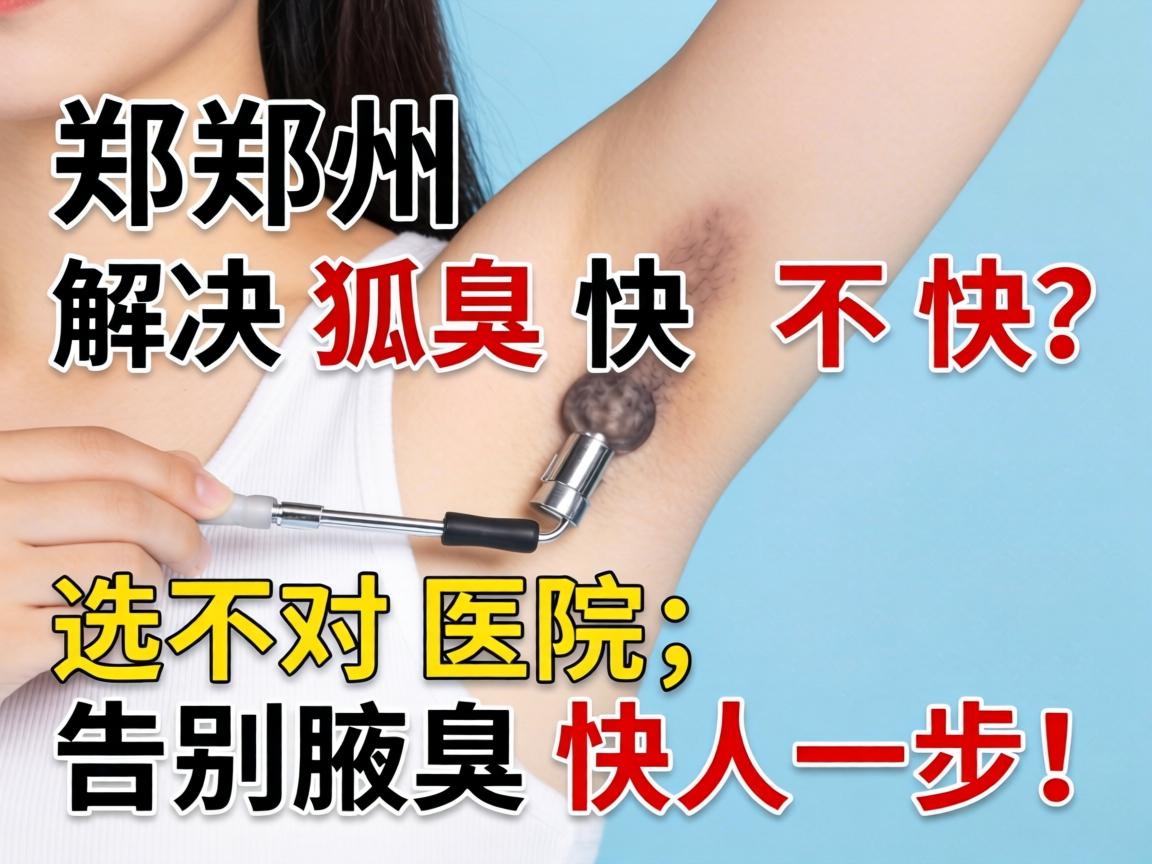郑州解决狐臭快不快？选对医院，告别腋臭快人一步！