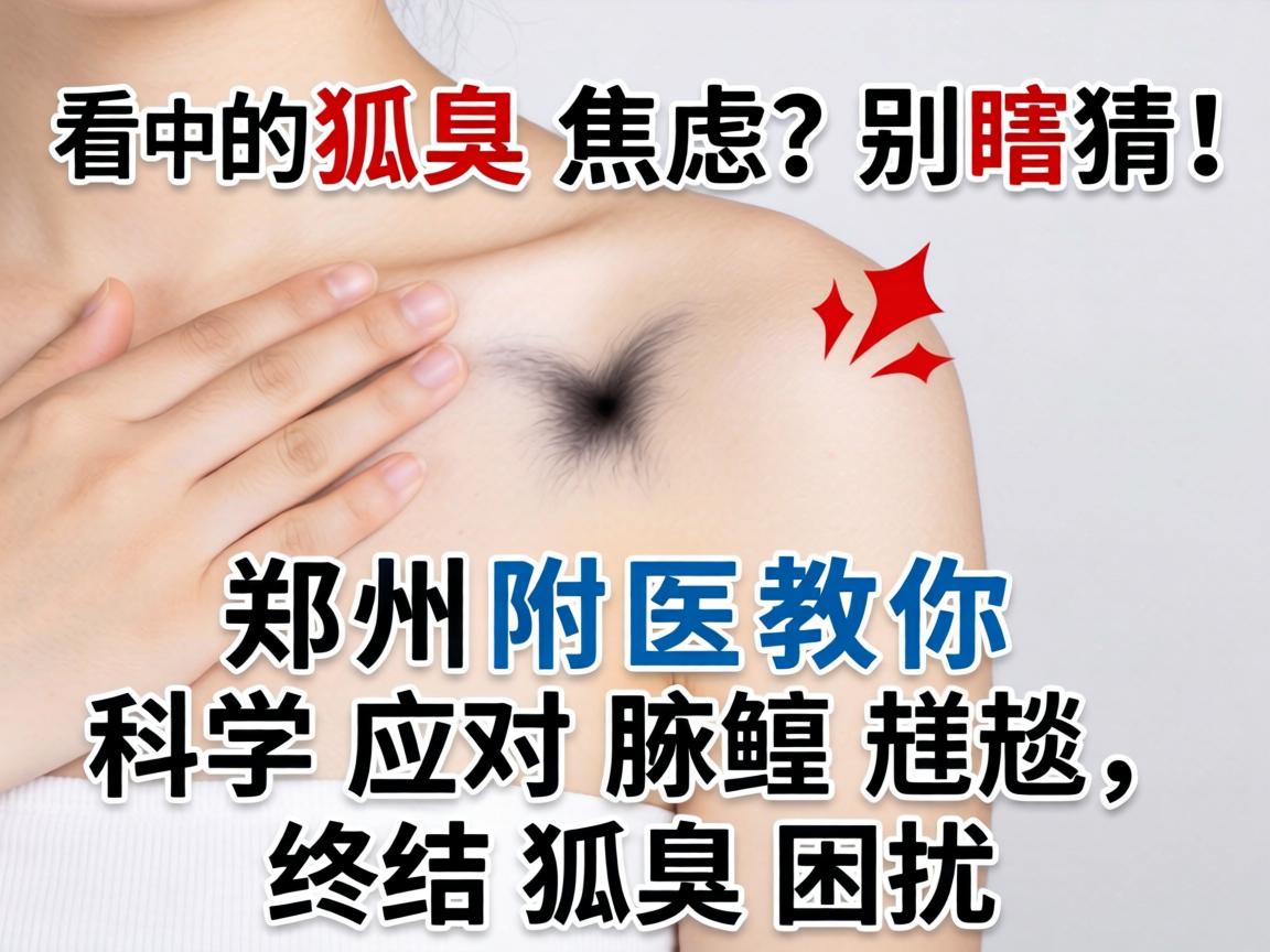 郑州看狐臭焦虑？别瞎猜！郑州附医教你科学应对腋臭尴尬，终结狐臭困扰