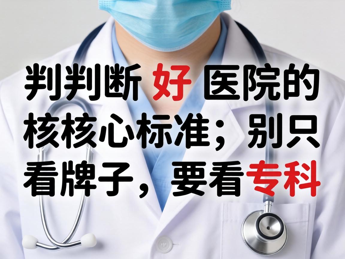 一、判断好医院的核心标准，别只看牌子，要看专科