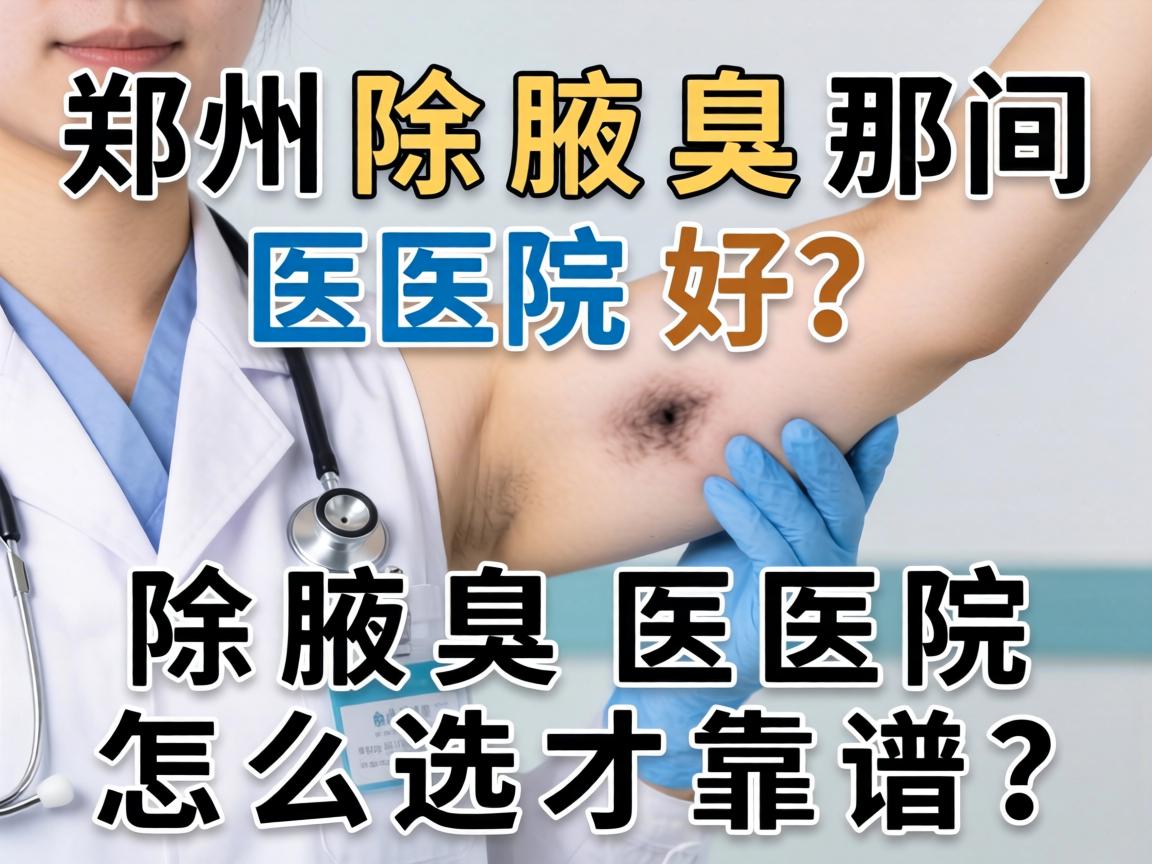 郑州除腋臭那间医院好？除腋臭医院怎么选才靠谱？