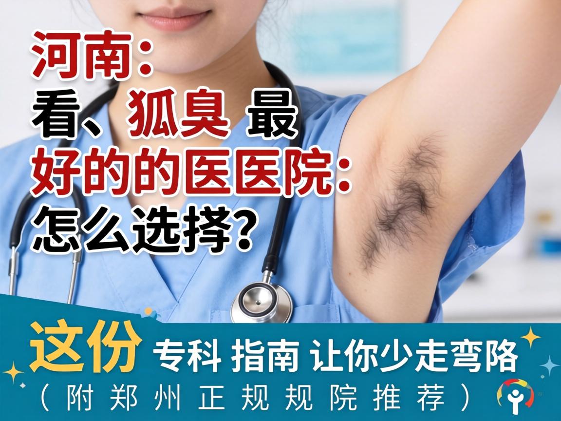河南看狐臭最好的医院怎么选？这份专科指南让你少走弯路（附郑州正规院推荐）