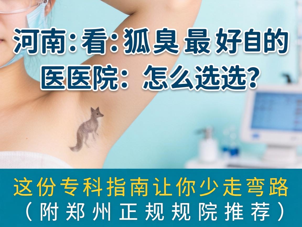 河南看狐臭最好的医院怎么选？这份专科指南让你少走弯路（附郑州正规院推荐）