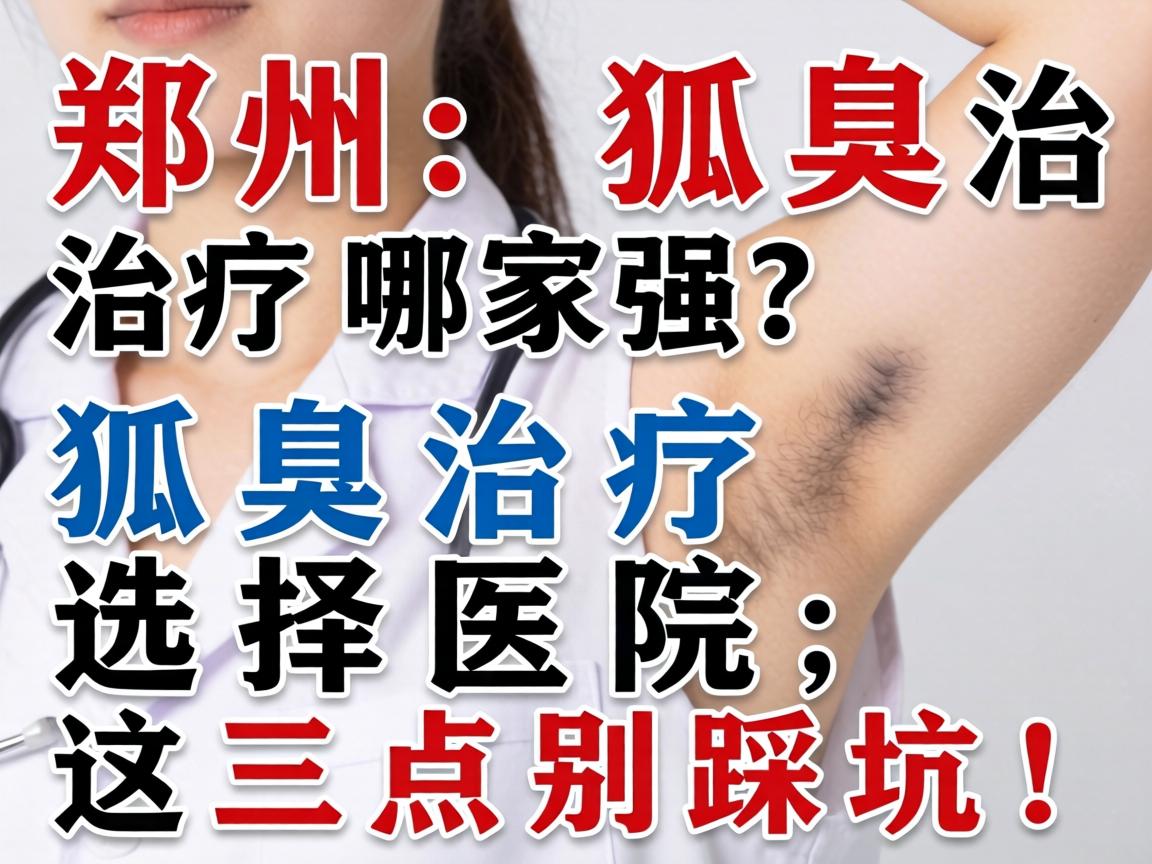 郑州狐臭治疗哪家强？狐臭治疗选择医院，这三点别踩坑！