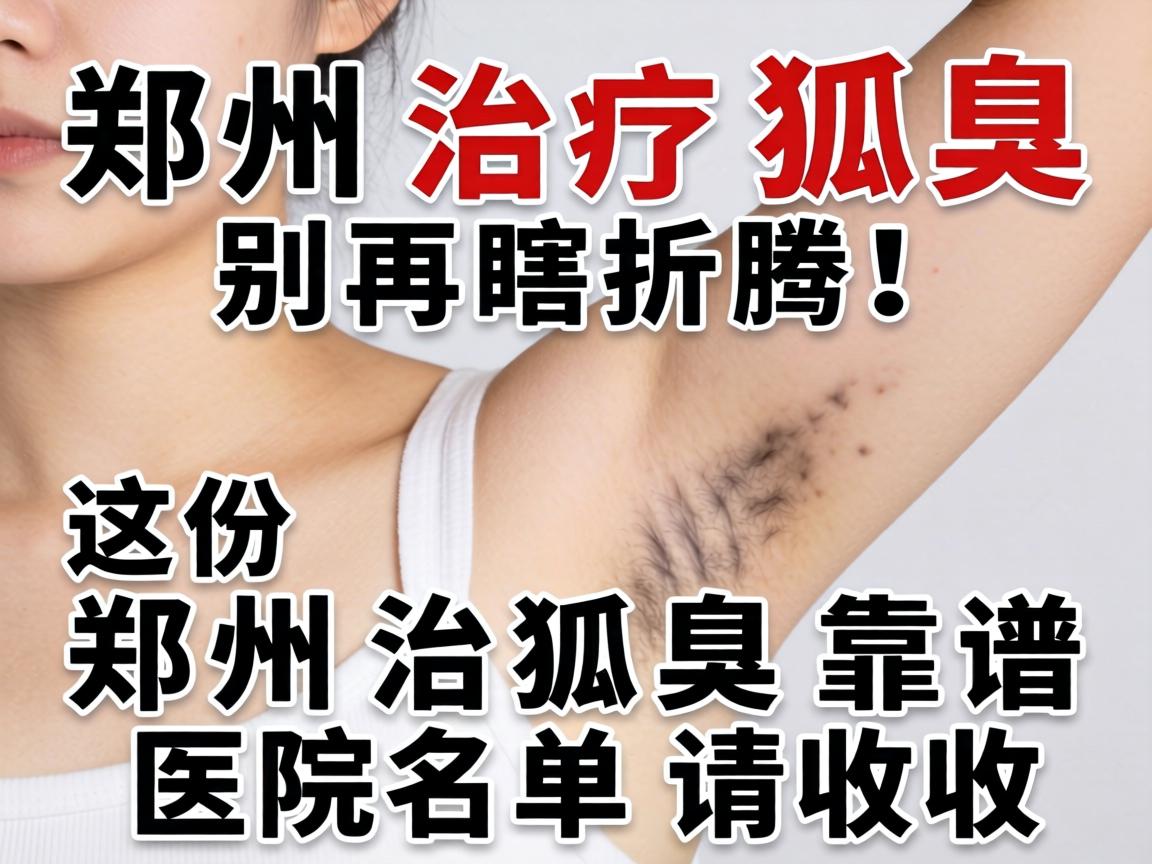 郑州治疗狐臭，别再瞎折腾！这份郑州治狐臭靠谱医院名单请收好